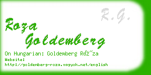 roza goldemberg business card